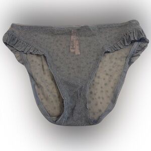 Victoria’s Secret Women’s Bikini w/Flocking Ruffles, Light Blue Shimmer NWT